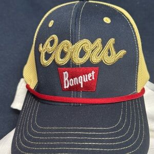 Coors Banquet Navy and Yellow Trucker Hat